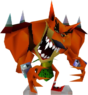 crash as a monster looking scary from crash bandicoot 2